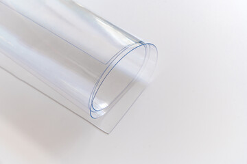 PVC film. polymeric material made of polyvinyl chloride.