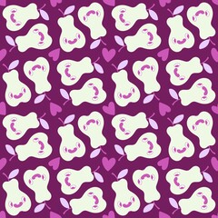 Cartoon retro fruit seamless pears pattern for wrapping paper and kids clothes print and festive accessories