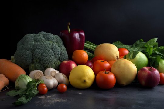 image of healthy food, vegetables and fruits
