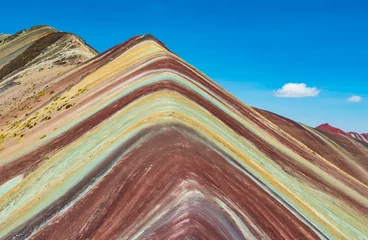 Foto auf Acrylglas Vinicunca Gorgeous vivid colors of Vinicunca, the majestic rainbow mountain located in Cusco region, Peru