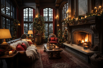 Warmth and Festive Charm, Thoughtfully Adorned Cozy Home for Christmas and New Year Celebrations