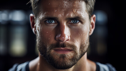 Fototapeta premium a male fitness trainer guides a workout session, his energetic presence and motivational cues inspiring clients to push their limits and achieve their fitness goals
