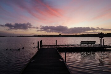 Fototapeta premium Sunset at the pier