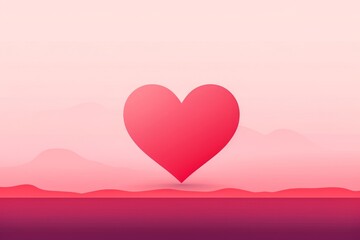 illustration simple d'un coeur rose pour la saint-Valentin, l'amour, une union romantique, un mariage, en développement personnel.