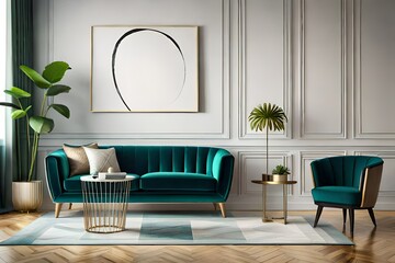 living room interior generated by AI technology	
