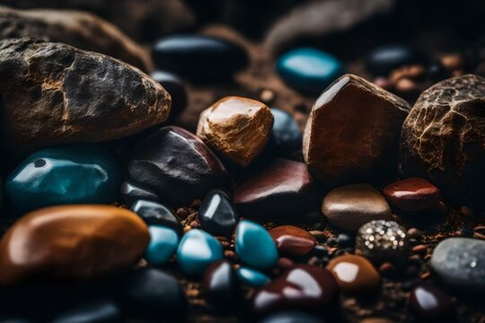 macro photography of rocks