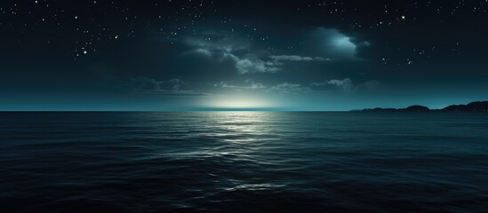 Obraz premium Moon mirrored in water With copyspace for text