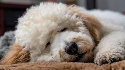 Bichon Frise sleeping