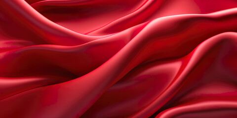 Obraz premium Red satin fabric, background