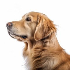 Golden Retriever isolated white