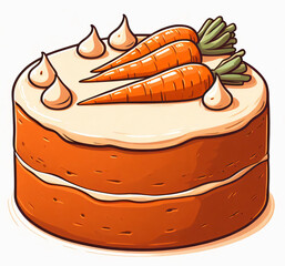 illustration of carrot cake
