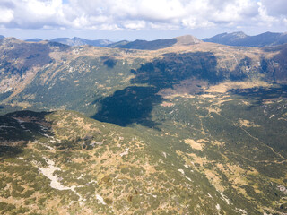 Aerial view of Fish lakes, Rila mountain, Bulgaria