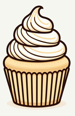 cupcake isolated on white