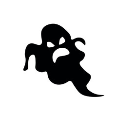 Creepy ghost on white background