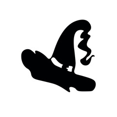 Witch's hat on white background