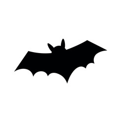Creepy bat on white background