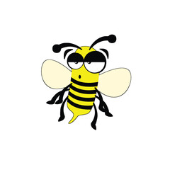 very adorable honey bee illustration