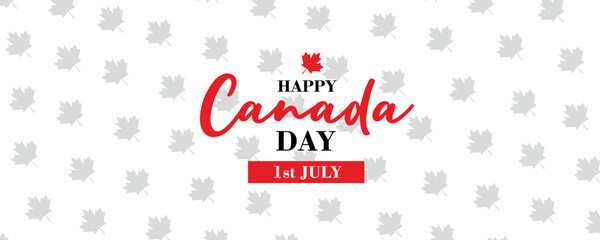 Greeting banner for Canada Day