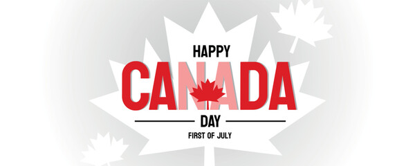 Greeting banner for Canada Day