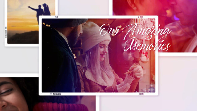 Multiframe Wedding Romantic Slideshow Template contains 11 editable text layers, 46 image placeholders and 1 logo. Available in 4K.