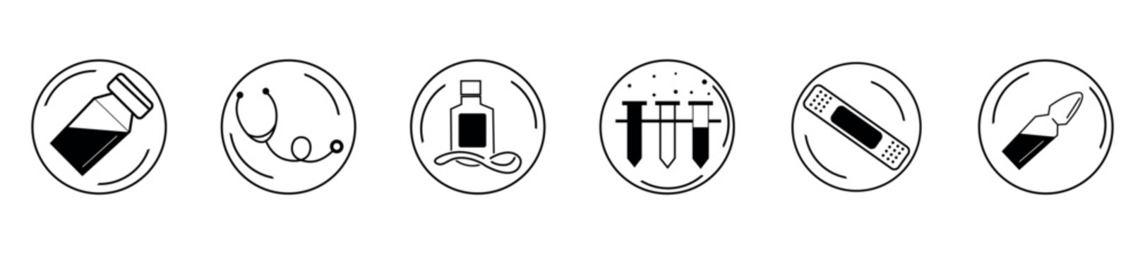 Set Of Medical Icons On White Background