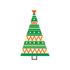 Fototapeta na wymiar Christmas tree on white background