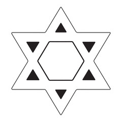 Star of David on white background