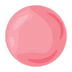 Round pill on white background