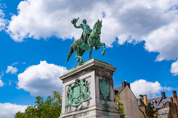 The statue of Grand Duke William II on the square Place Guillaume II
