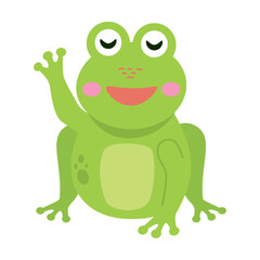 happy frog illustration