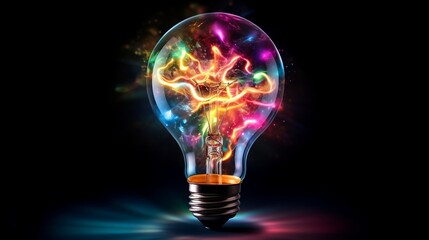 Colorful Light Bulb