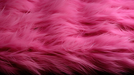 Obraz premium Pink fur texture background, animal fur surface, fluffy. Generative AI
