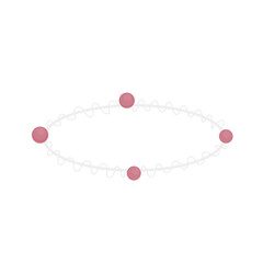 Stylish bracelet on white background