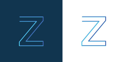Simple letter Z logo design with full collor concept| premium vector - obrazy, fototapety, plakaty