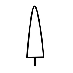 Drawn tree on white background