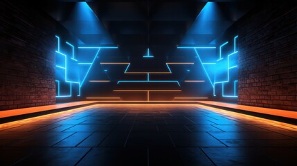 Design Background for Bursting Lights in Neon Colors