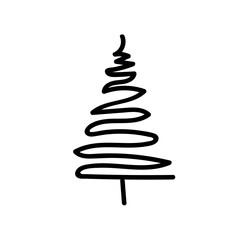 Christmas tree on white background