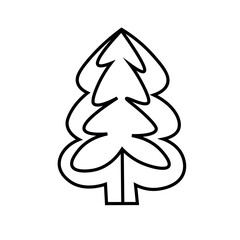 Christmas tree on white background