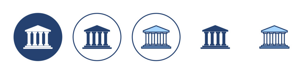Bank icon vector. Bank sign and symbol, museum, university