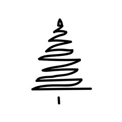 Christmas tree on white background