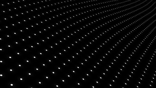 Dot lines abstraction black white looped. High quality 4k footage