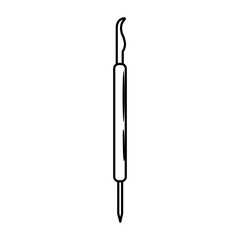 Cake decorating tool on white background