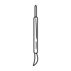 Cake decorating tool on white background
