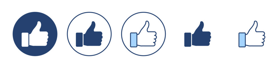 Like icon vector. Thumbs up sign and symbol. Hand like