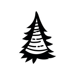 Christmas tree on white background