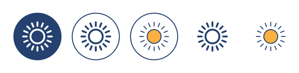 Sun icon vector. Brightness sign and symbol