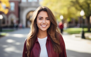 Fototapeta premium a woman smiling at camera