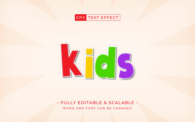 Kids Editable text effect - playful Cartoon