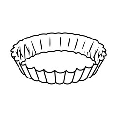 Pie plate on white background