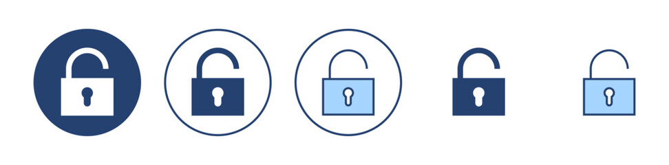 Unlock icon vector. Unlock sign and symbol. unlocked padlock icon